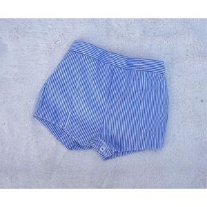 Vintage 90s Baby Blue and White Stripe Lined Shorts